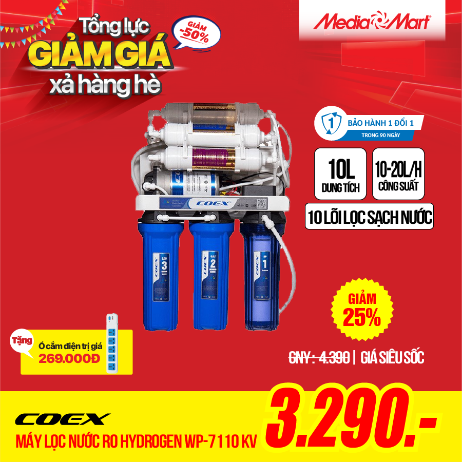 Máy Lọc Nước Coex 10 cấp Hydrogen WP-7110 KV