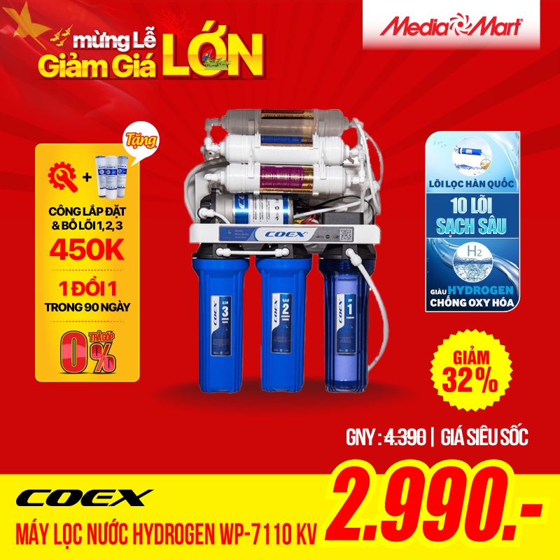 Máy Lọc Nước Hydrogen 10 cấp Coex WP-7110 KV