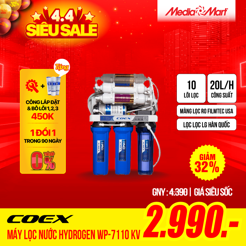 Máy Lọc Nước Hydrogen 10 cấp Coex WP-7110 KV