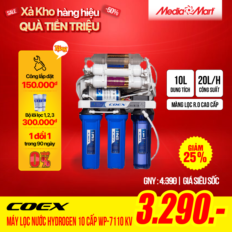Máy Lọc Nước Hydrogen 10 cấp Coex WP-7110 KV