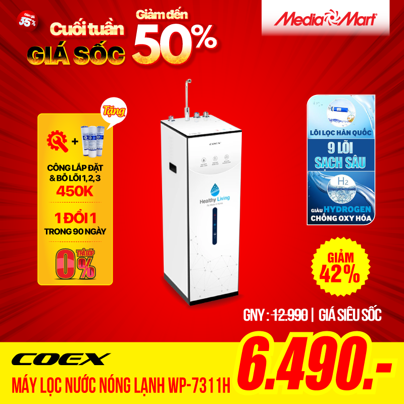 Máy lọc nước nóng lạnh Hydrogen 9 cấp Coex WP-7311H