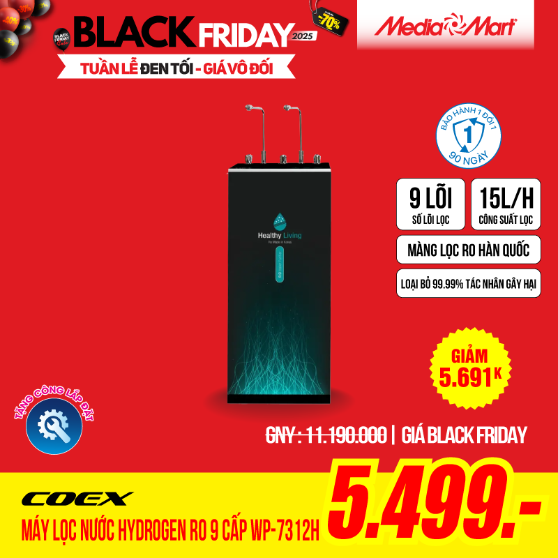 Máy lọc nước nóng lạnh RO Coex 9 cấp WP-7312H