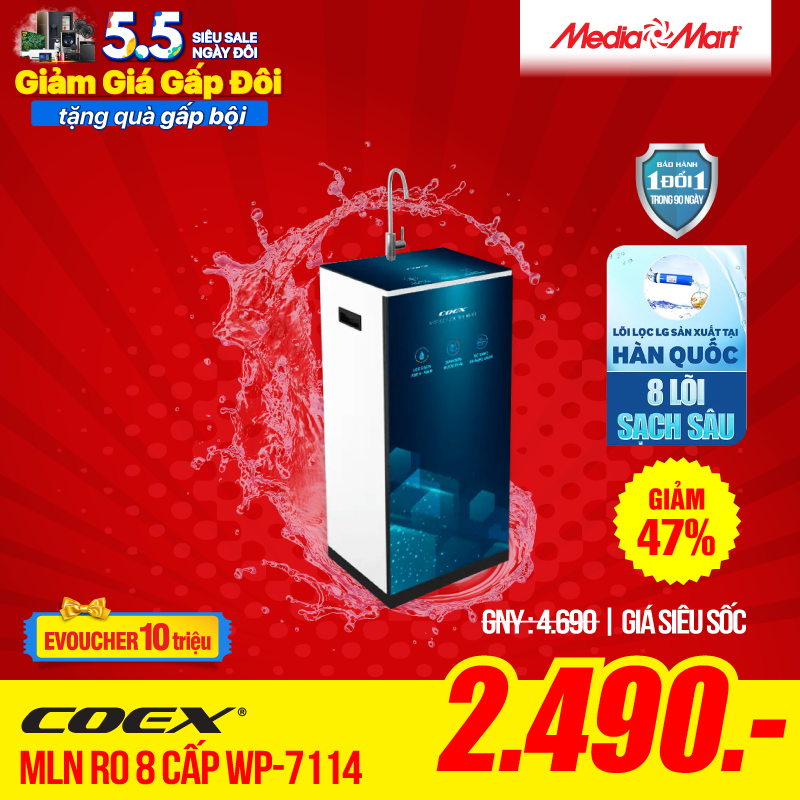 Máy Lọc Nước RO 8 cấp Coex WP-7114