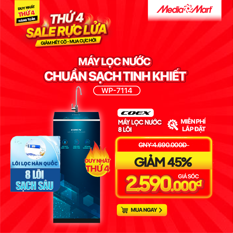 Máy Lọc Nước RO 8 cấp Coex WP-7114