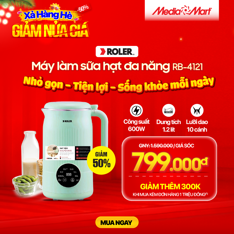Máy nấu sữa hạt Roler RB-4121