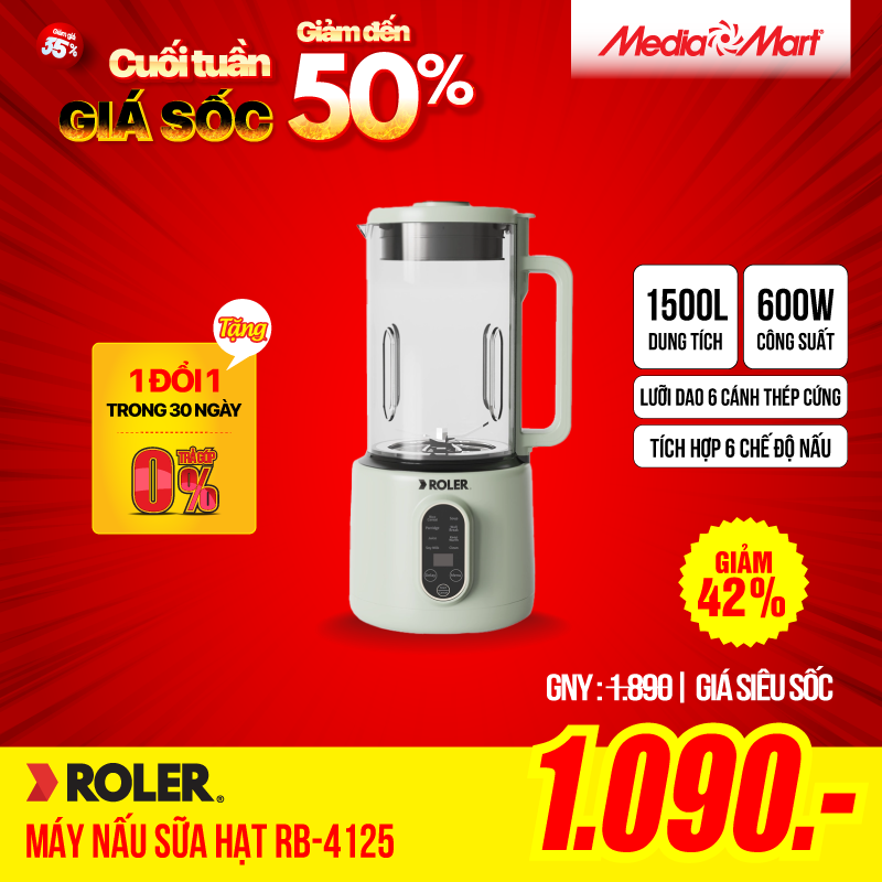 Máy nấu sữa hạt Roler RB-4125