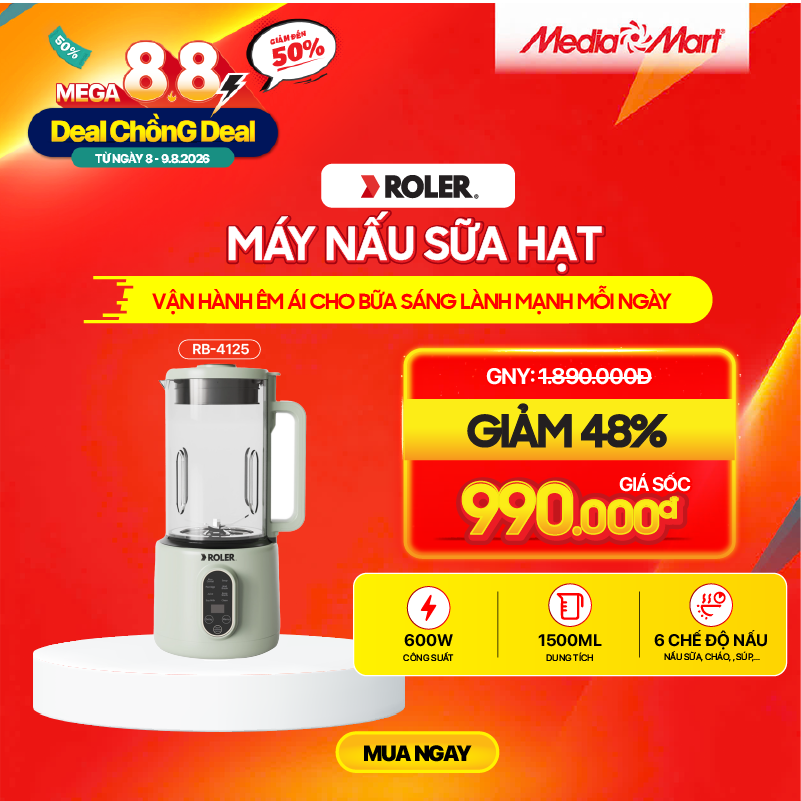 Máy nấu sữa hạt Roler RB-4125