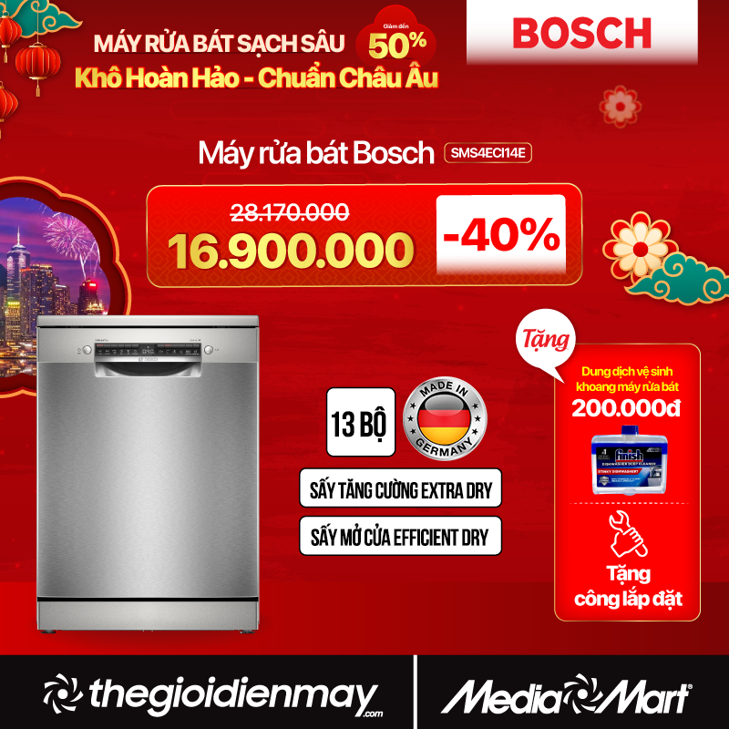 Máy rửa bát 13 bộ độc lập Bosch SMS4ECI14E