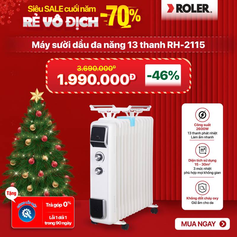 Máy sưởi dầu đa năng 13 thanh Roler RH-2115