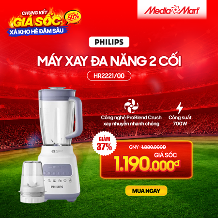Máy xay đa năng 2 cối Philips HR2221/00