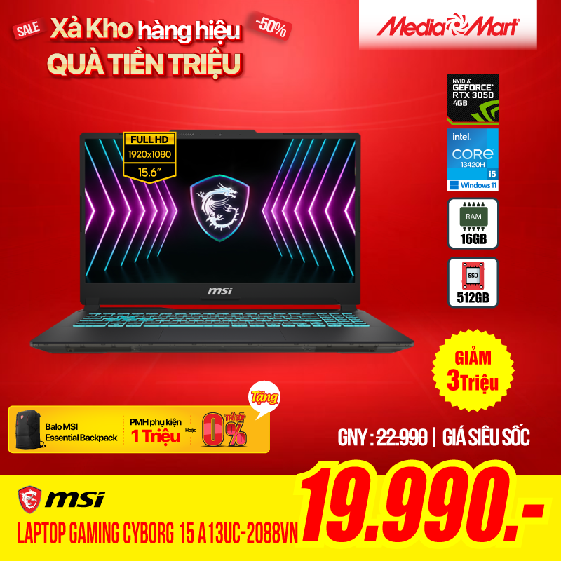 MSI Gaming Cyborg 15 A13UC-2088VN