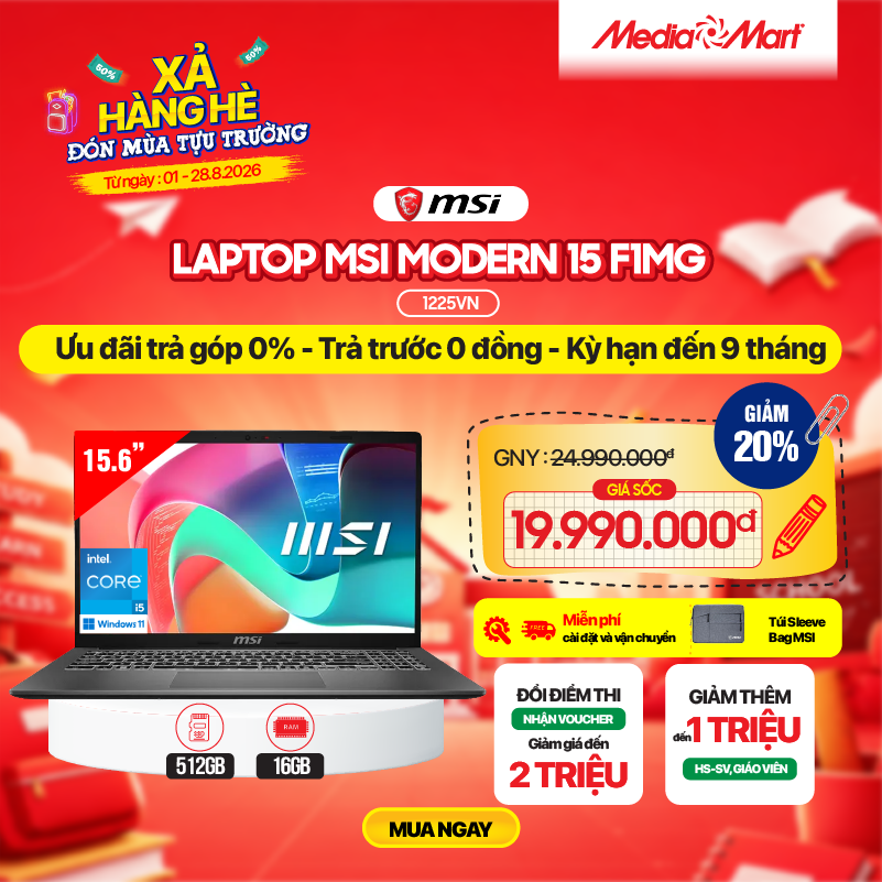MSI Modern 15 F1MG-1225VN