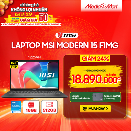 MSI Modern 15 F1MG-1225VN