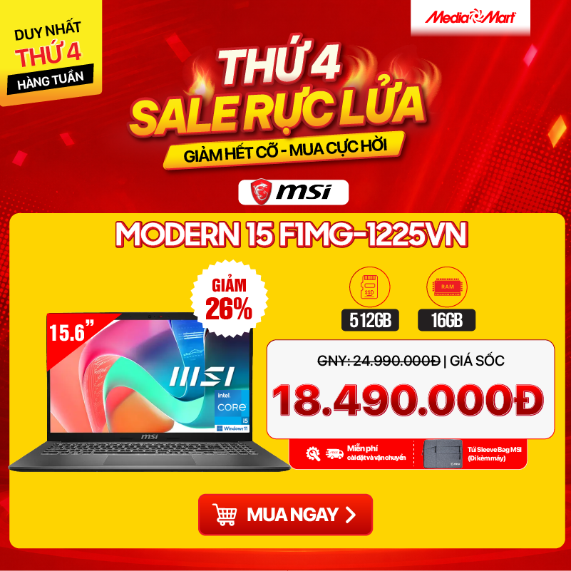 MSI Modern 15 F1MG-1225VN