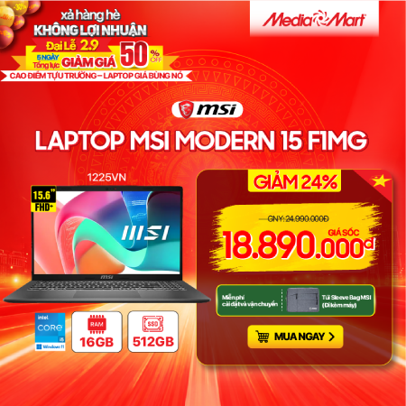 MSI Modern 15 F1MG-1225VN