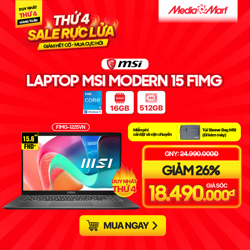 MSI Modern 15 F1MG-1225VN
