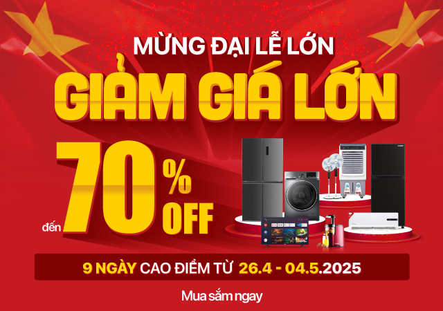 Mừng đại lễ lớn - Giảm giá lớn (Click Ngay)