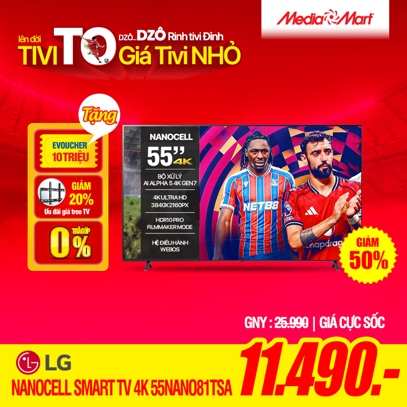 NanoCell 55 inch 55NANO81TSA sale T8
