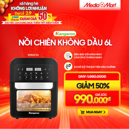 Nồi chiên không dầu 6L Kangaroo KG6AF2A