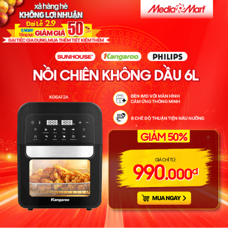 Nồi chiên không dầu 6L Kangaroo KG6AF2A