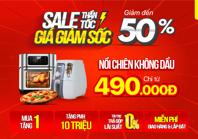 Nồi chiên không dầu giảm đến 50% giá chỉ từ 490.000Đ - (Xem ngay)