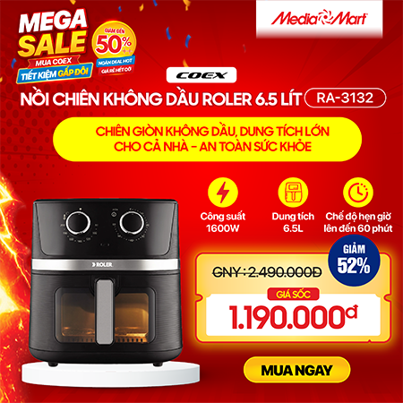 Nồi chiên không dầu Roler 6.5 lít RA-3132