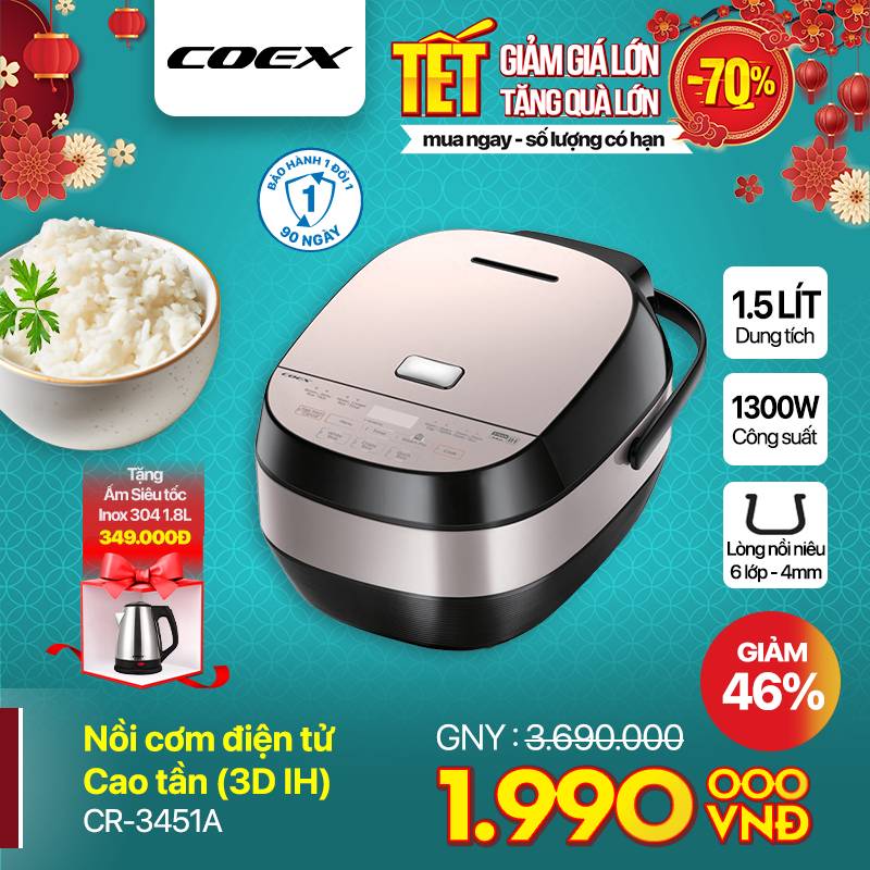 Nồi cơm cao tần Coex CR-3451a