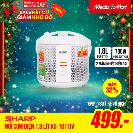 Nồi cơm điện 1.8 Lít Sharp KS-181TJV