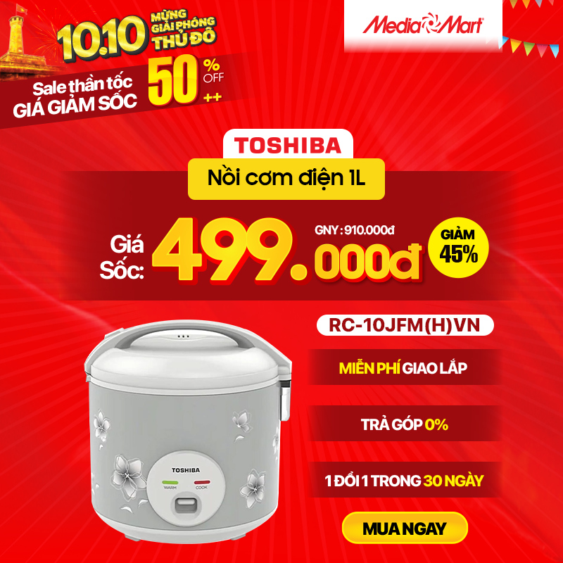 Nồi cơm điện 1L Toshiba RC-10JFM(H)VN