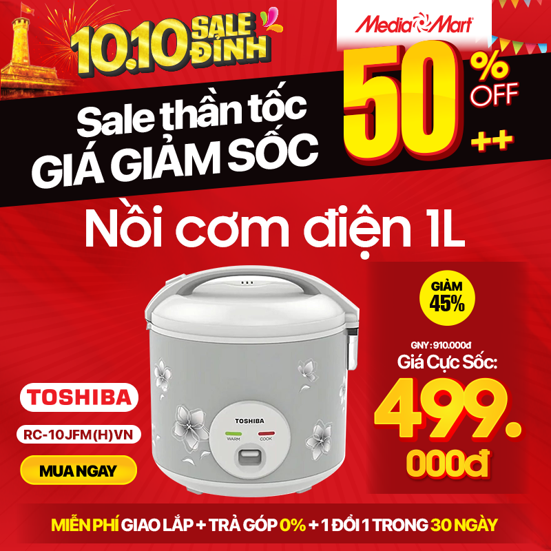 Nồi cơm điện 1L Toshiba RC-10JFM(H)VN