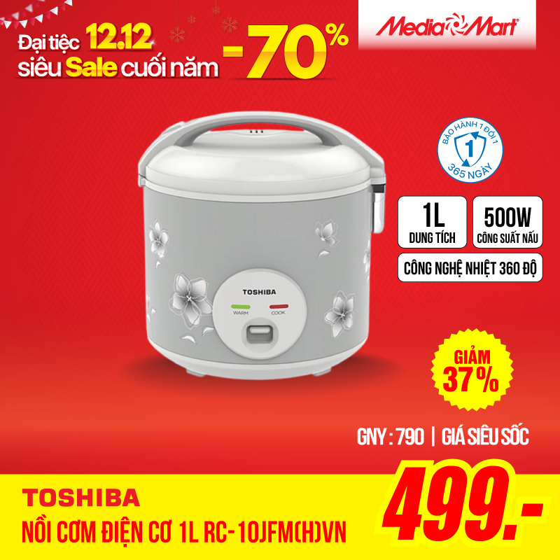 Nồi cơm điện 1L Toshiba RC-10JFM(H)VN