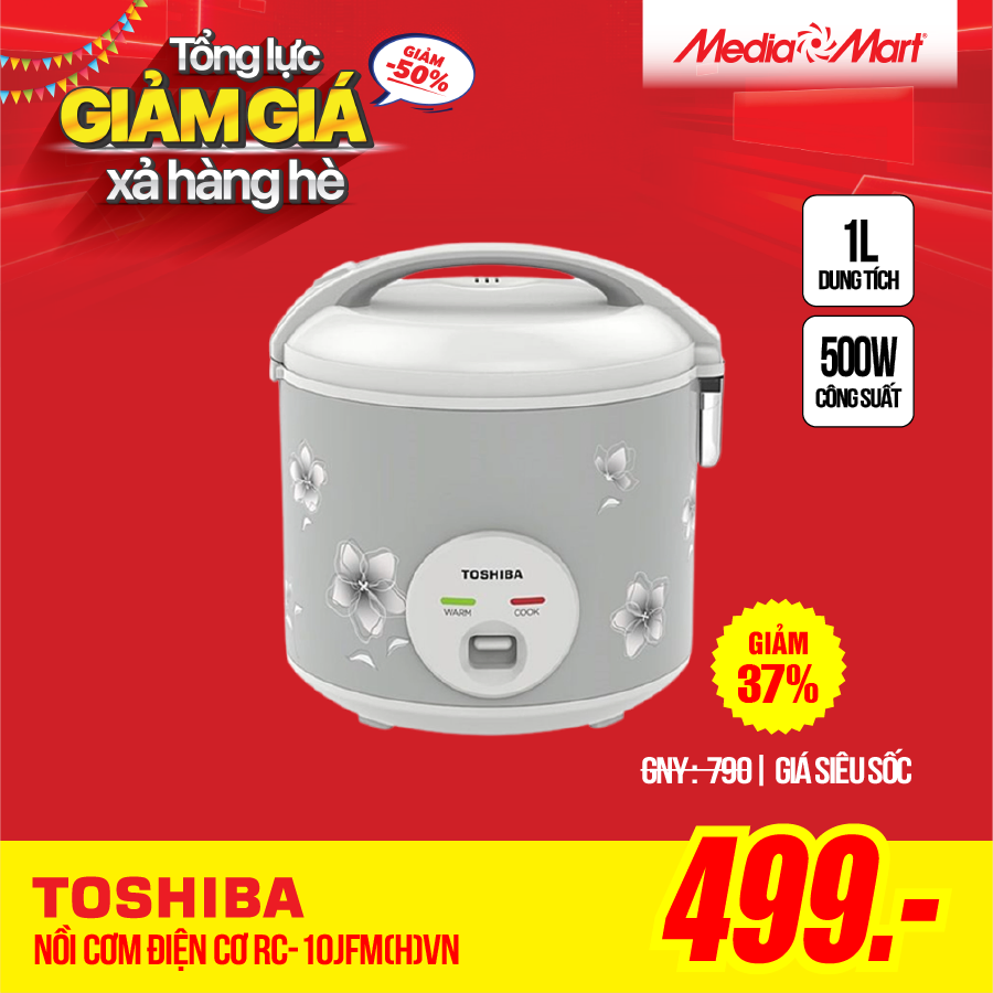 Nồi cơm điện 1L Toshiba RC-10JFM(H)VN