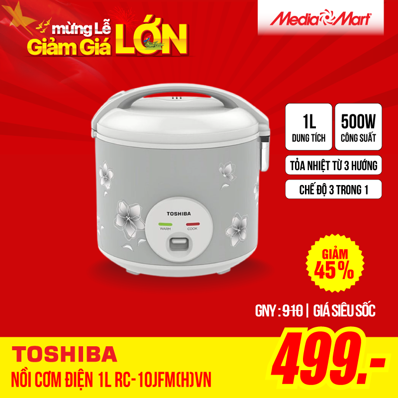 Nồi cơm điện 1L Toshiba RC-10JFM(H)VN