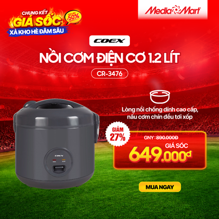 Nồi cơm điện cơ COEX 1.2 lít CR-3476