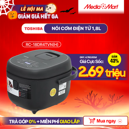 Nồi cơm điện tử 1,8L Toshiba RC-18DR4TVN(H)