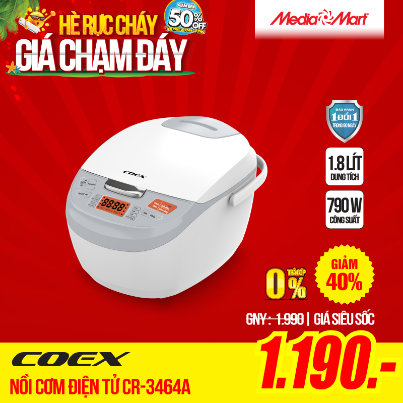Nồi cơm điện tử Coex CR-3464A