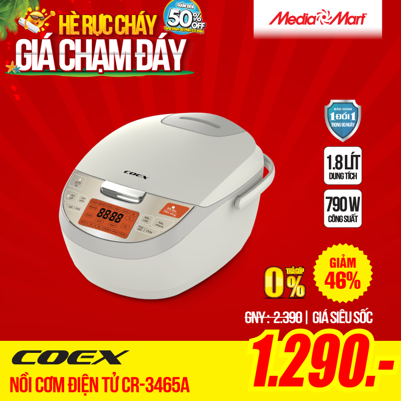 Nồi cơm điện tử Coex CR-3465A