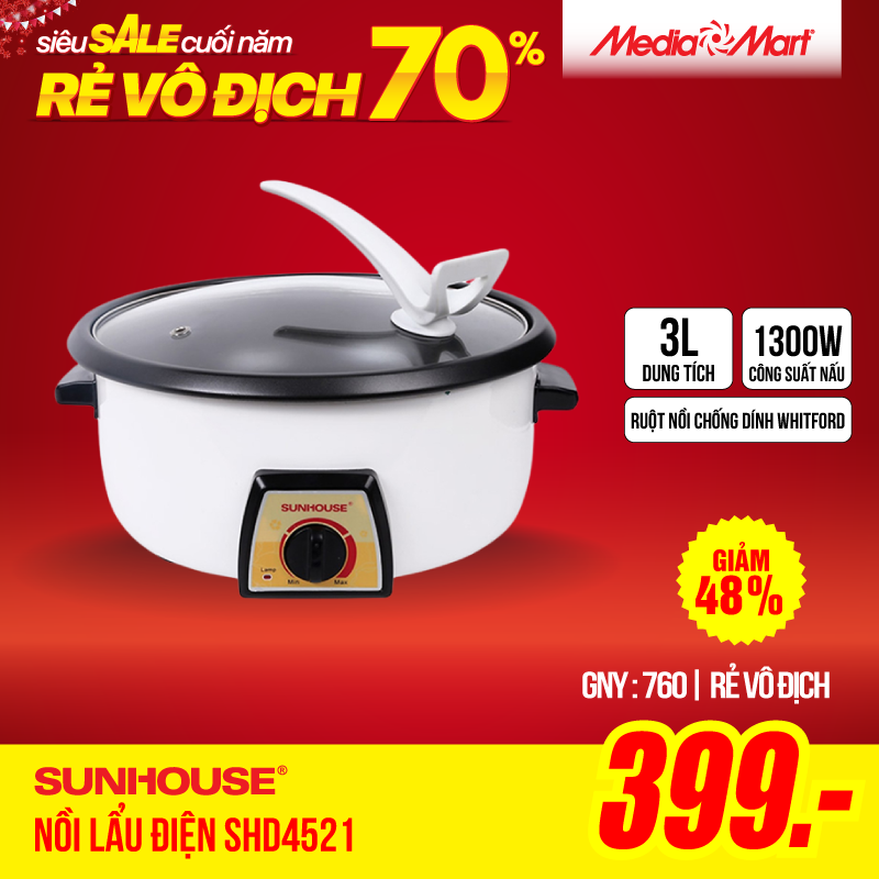 Nồi lẩu điện Sunhouse SHD4521