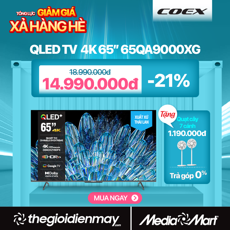 QLED TV 4K Coex 65QA9000XG 65 Google TV
