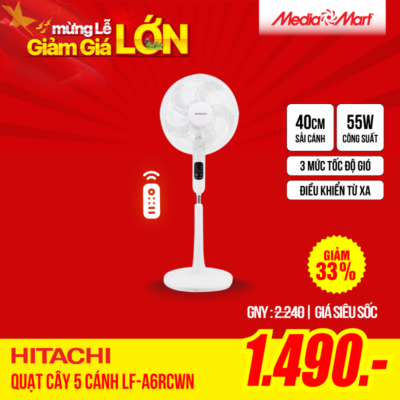Quạt cây 5 cánh động cơ AC Hitachi LF-A6RCWN