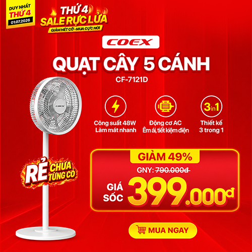 Quạt cây COEX 5 cánh – CF-7121D