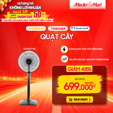 Quạt cây Điện cơ QD400X-MS - Có điều khiển