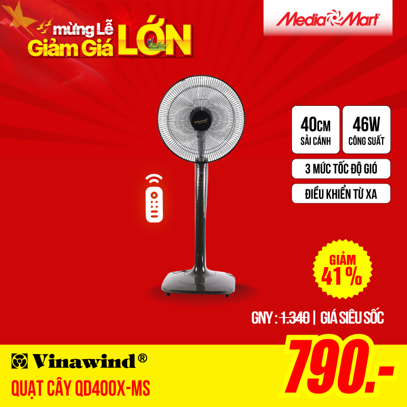 Quạt cây Điện cơ QD400X-MS - Có điều khiển