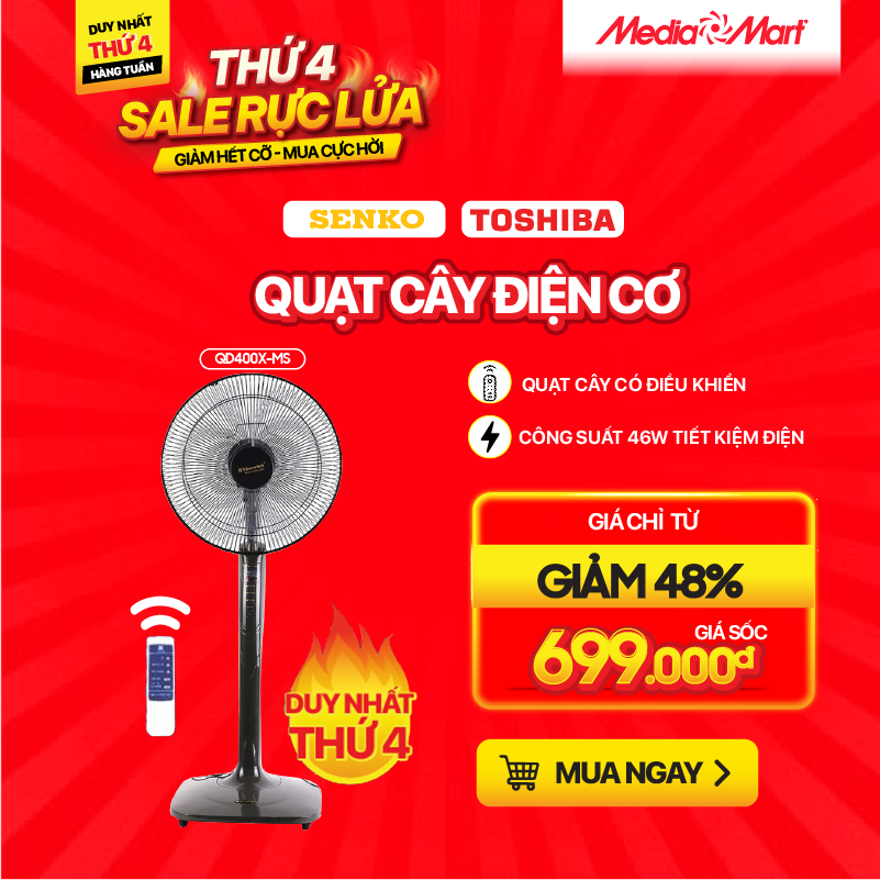 Quạt cây Điện cơ QD400X-MS