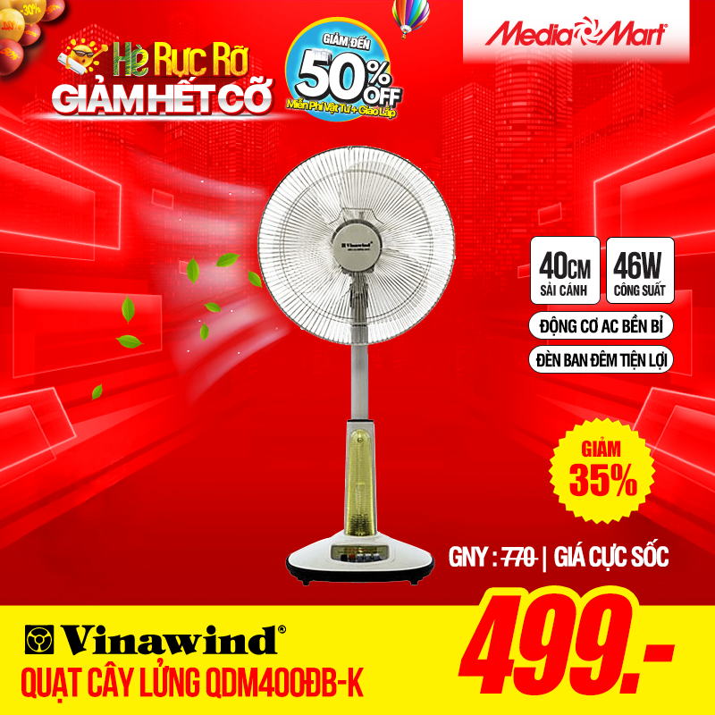 Quạt cây lửng Điện cơ QDM400ĐB-K