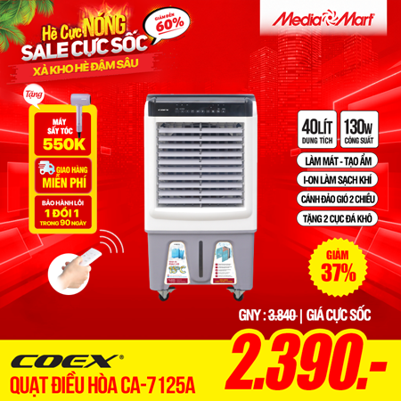 Quạt điều hòa COEX Có điều khiển từ xa – CA-7125A