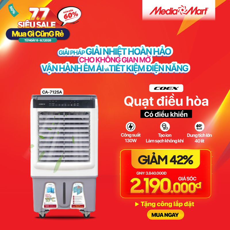Quạt điều hòa COEX Có điều khiển từ xa – CA-7125A