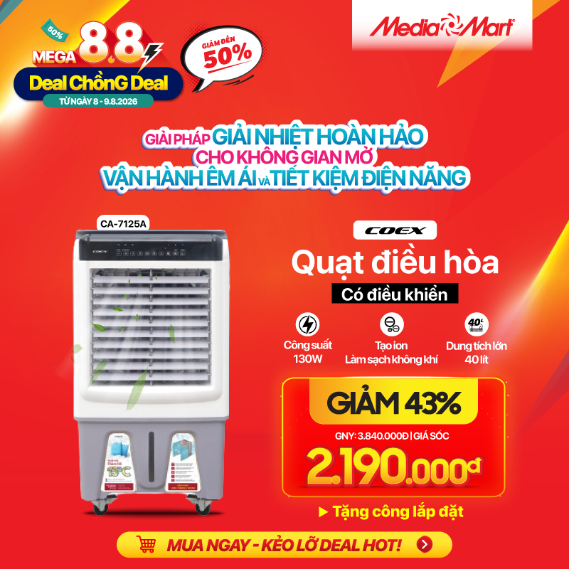 Quạt điều hòa COEX Có điều khiển từ xa – CA-7125A