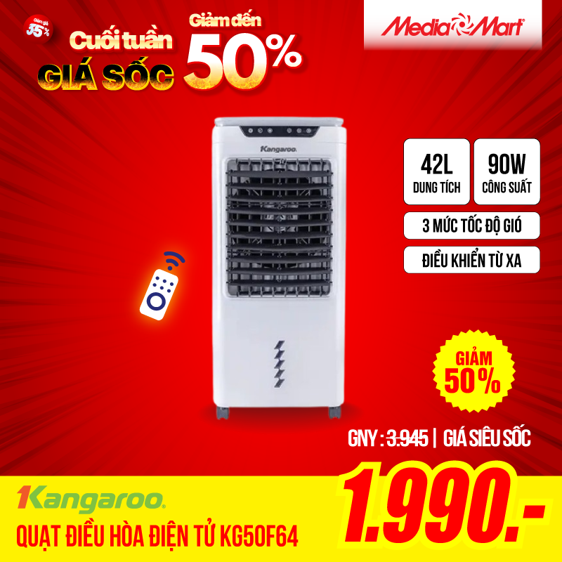 Quạt điều hòa điện tử Kangaroo KG50F64
