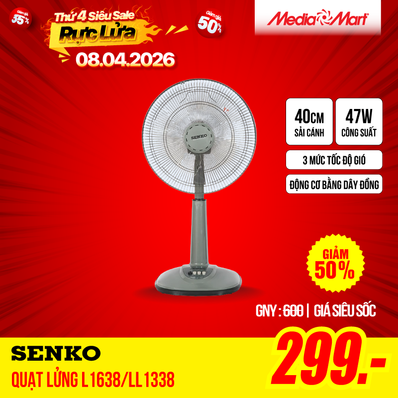 Quạt lửng Senko L1638/LL1338